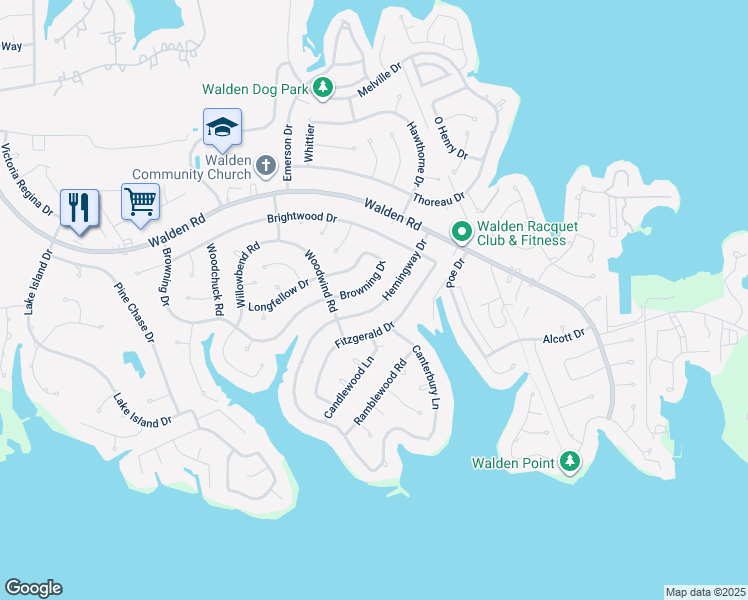 map of restaurants, bars, coffee shops, grocery stores, and more near 3227 Hemingway Drive in Montgomery