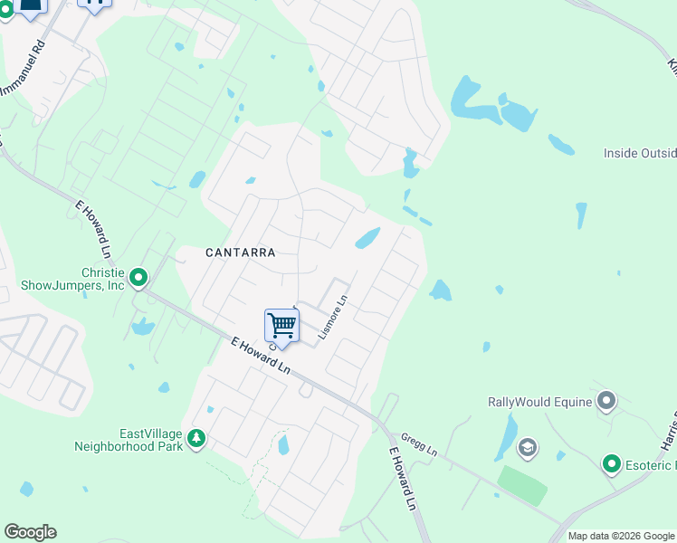 map of restaurants, bars, coffee shops, grocery stores, and more near 13417 O'Rourke Drive in Pflugerville