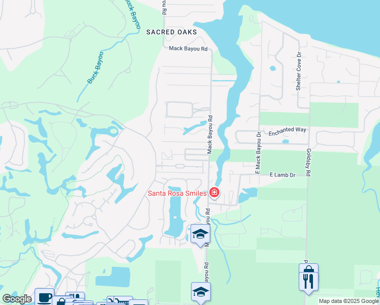 map of restaurants, bars, coffee shops, grocery stores, and more near 94 Jacksons Run in Santa Rosa Beach