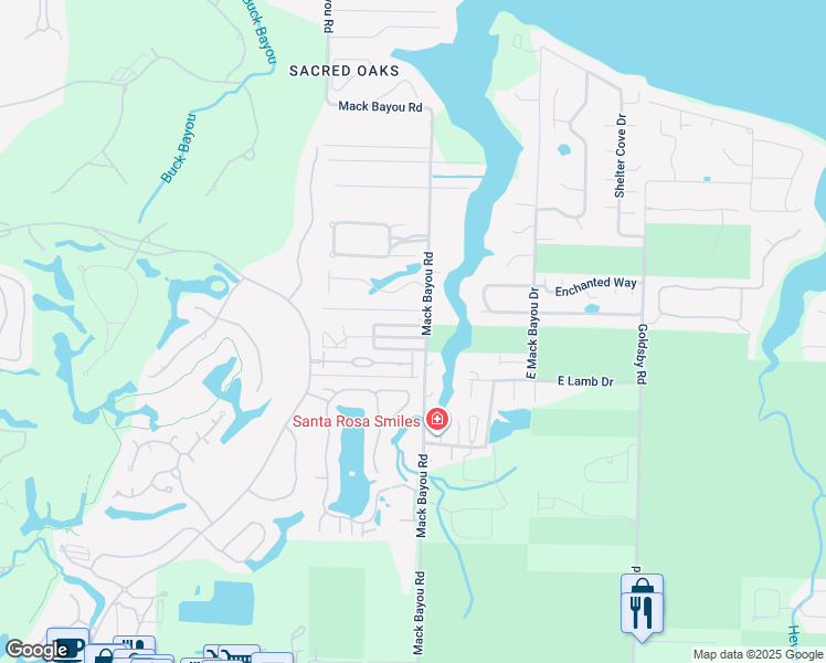 map of restaurants, bars, coffee shops, grocery stores, and more near 28 Jacksons Run in Santa Rosa Beach