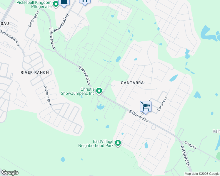 map of restaurants, bars, coffee shops, grocery stores, and more near 2312-3212 East Howard Lane in Pflugerville