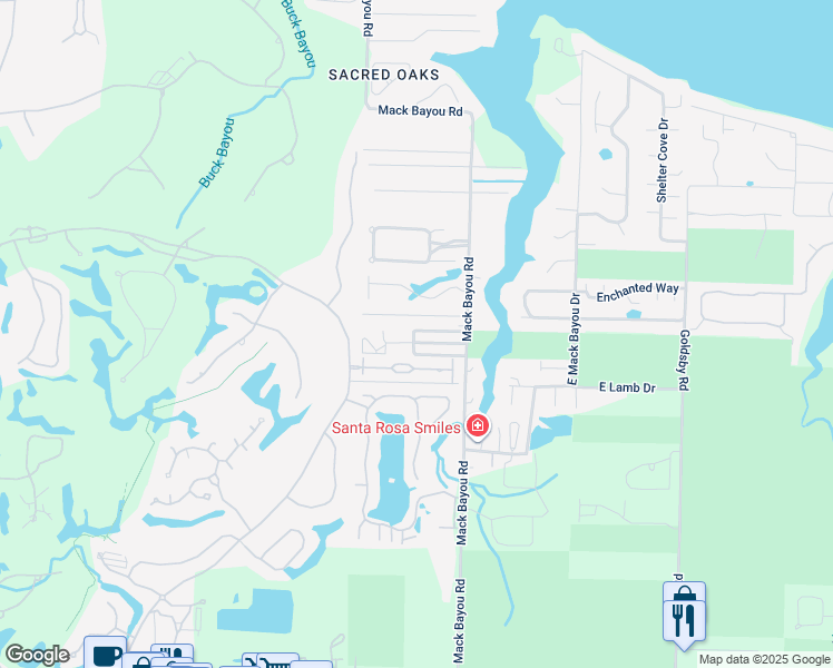map of restaurants, bars, coffee shops, grocery stores, and more near 155B Jackson's Run in Santa Rosa Beach