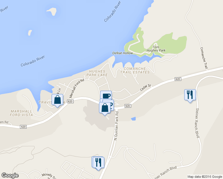 map of restaurants, bars, coffee shops, grocery stores, and more near 12609 Lyndon Drive in Austin