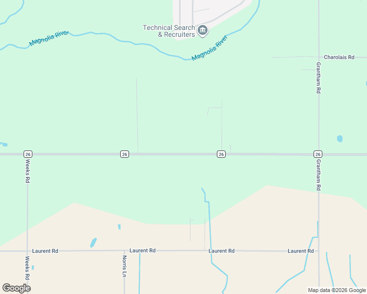 map of restaurants, bars, coffee shops, grocery stores, and more near 16297 County Road 26 in Foley