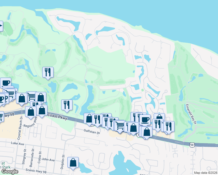map of restaurants, bars, coffee shops, grocery stores, and more near 4561 Sailmaker Lane in Destin