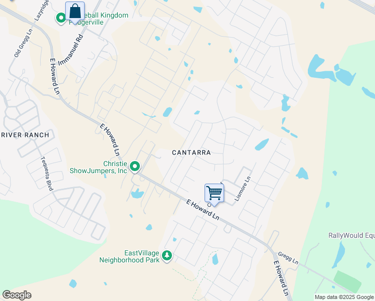 map of restaurants, bars, coffee shops, grocery stores, and more near Henneman Drive in Pflugerville