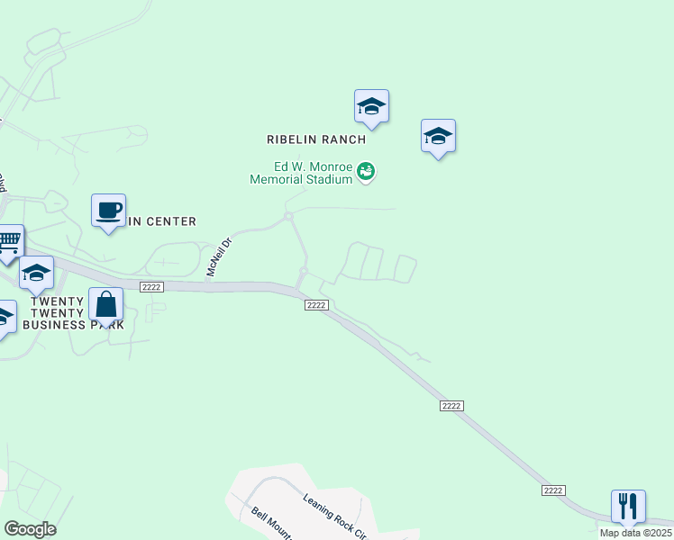map of restaurants, bars, coffee shops, grocery stores, and more near 7305 Colina Vista Loop in Austin