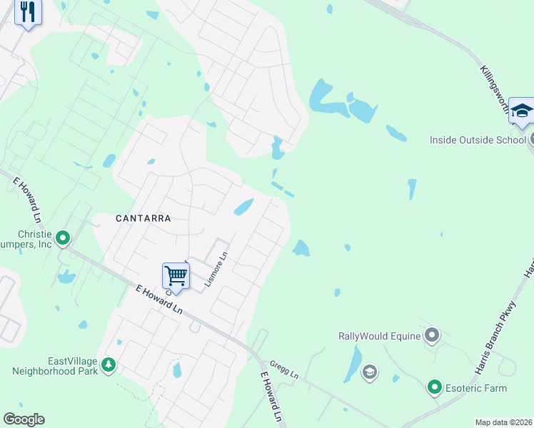 map of restaurants, bars, coffee shops, grocery stores, and more near 3700 Kirkgate Trail in Pflugerville