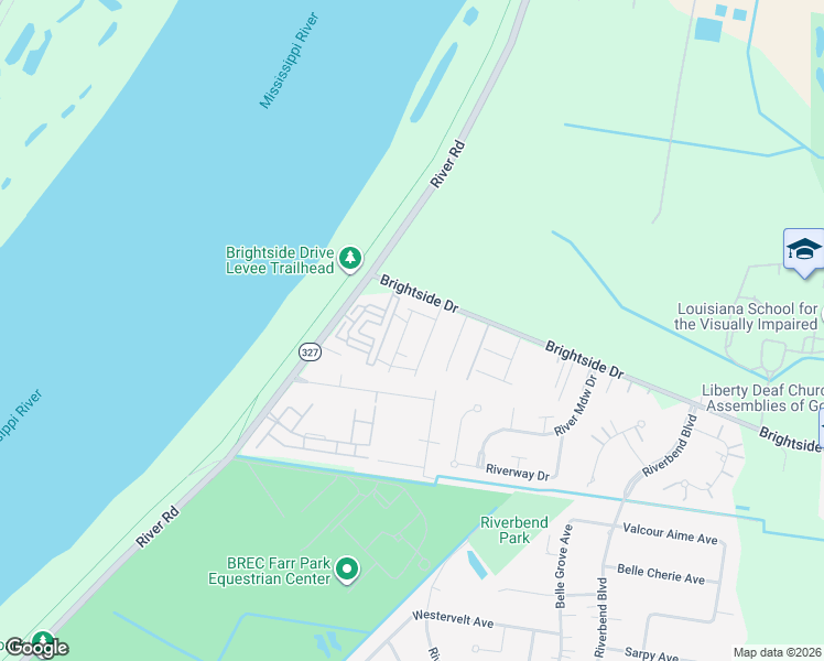 map of restaurants, bars, coffee shops, grocery stores, and more near 5555 Ducros Drive in Baton Rouge