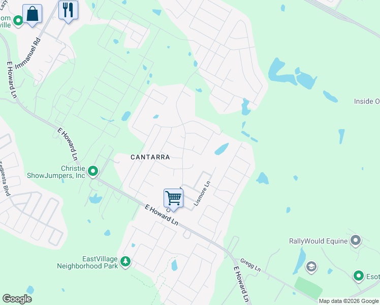 map of restaurants, bars, coffee shops, grocery stores, and more near 3309 Handsome Drive in Pflugerville