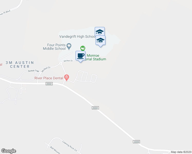 map of restaurants, bars, coffee shops, grocery stores, and more near 9524 Solana Vista Loop in Austin