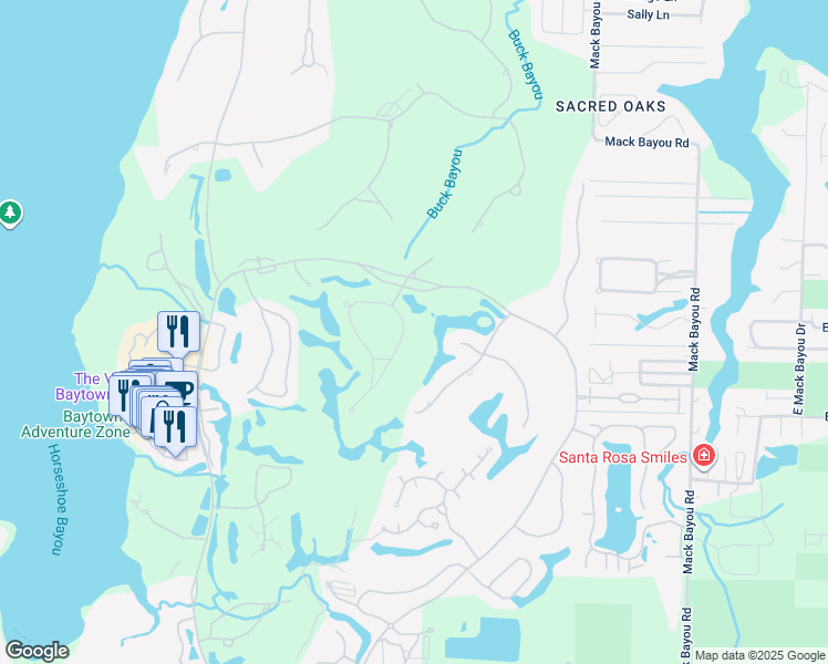 map of restaurants, bars, coffee shops, grocery stores, and more near 1603 San Marina Boulevard in Miramar Beach