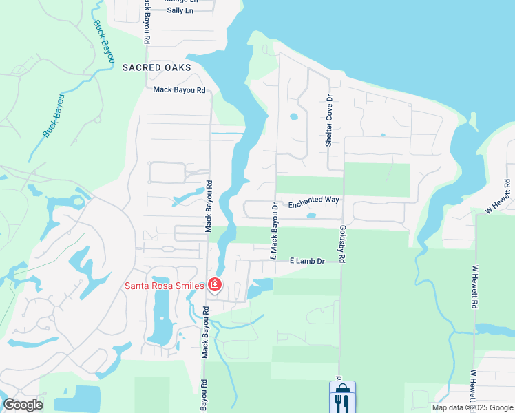 map of restaurants, bars, coffee shops, grocery stores, and more near 216 Bluebell Circle in Santa Rosa Beach