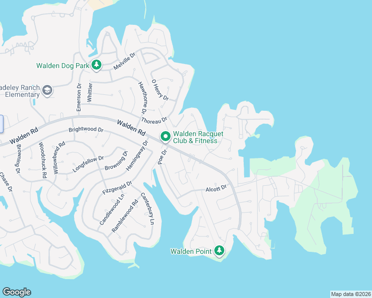 map of restaurants, bars, coffee shops, grocery stores, and more near 11710 Walden Road in Montgomery