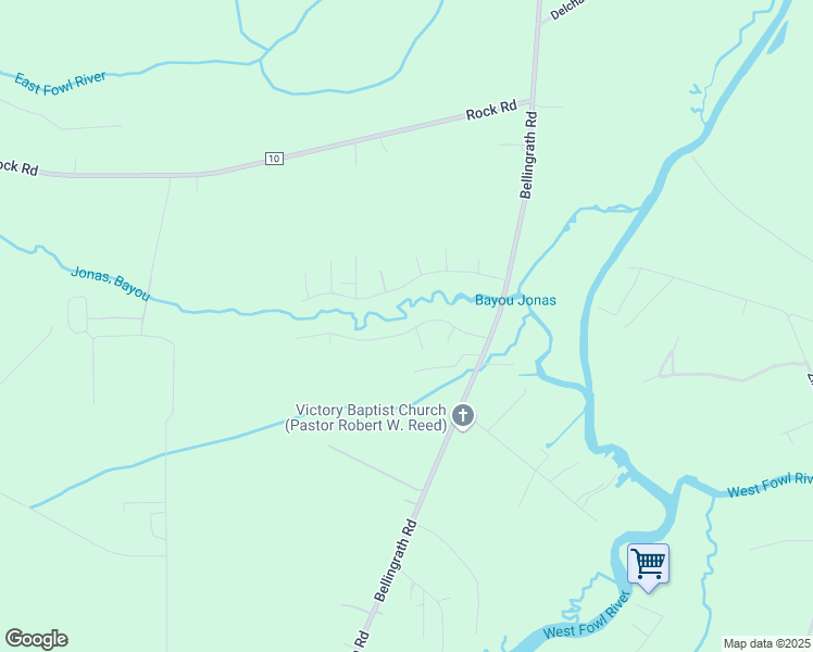 map of restaurants, bars, coffee shops, grocery stores, and more near 4801 Bayou Jonas in Coden