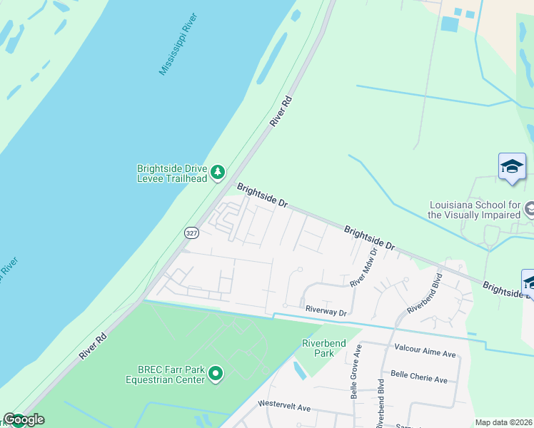 map of restaurants, bars, coffee shops, grocery stores, and more near 5555 Ducros Drive in Baton Rouge