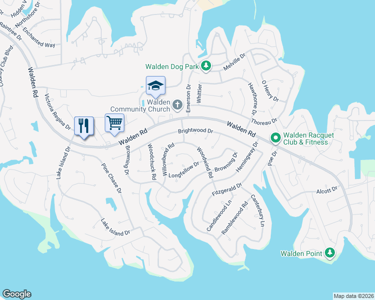 map of restaurants, bars, coffee shops, grocery stores, and more near 3226 Glen Forest Road in Montgomery