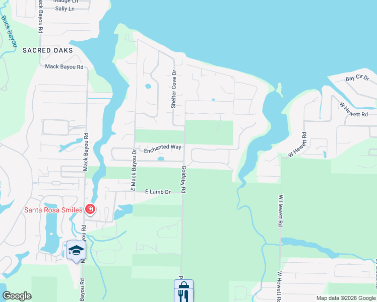 map of restaurants, bars, coffee shops, grocery stores, and more near 120 Botany Boulevard in Santa Rosa Beach