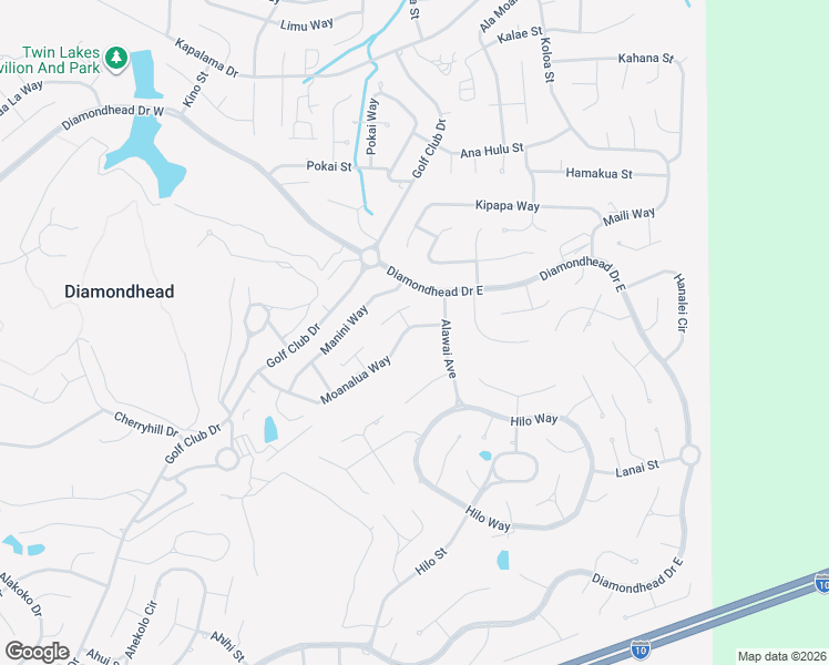 map of restaurants, bars, coffee shops, grocery stores, and more near 8860 Moanalua Way in Diamondhead