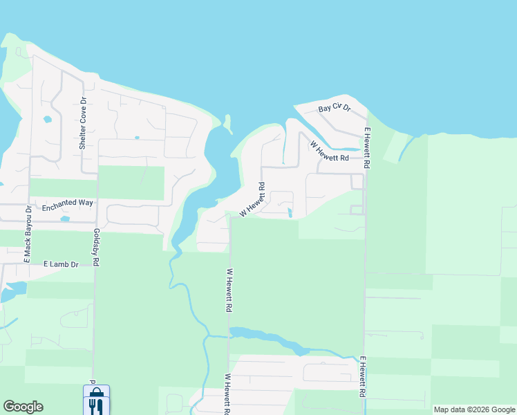 map of restaurants, bars, coffee shops, grocery stores, and more near 1332 West Hewett Road in Santa Rosa Beach