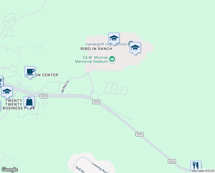 map of restaurants, bars, coffee shops, grocery stores, and more near 7305 Colina Vista Loop in Austin