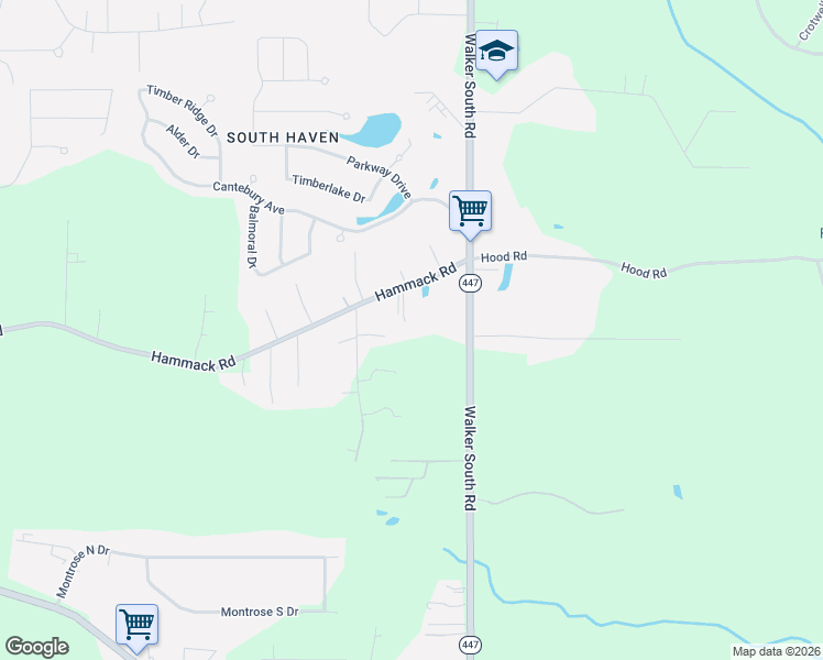 map of restaurants, bars, coffee shops, grocery stores, and more near 13718 Hammack Road in Denham Springs
