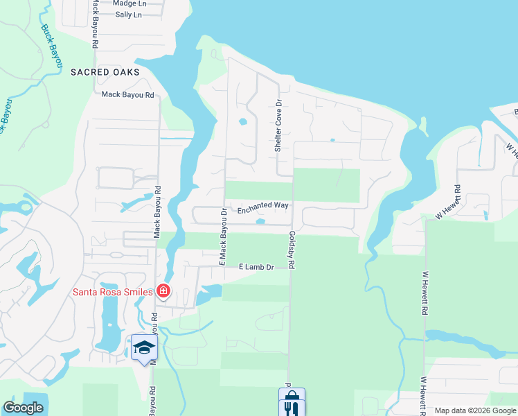 map of restaurants, bars, coffee shops, grocery stores, and more near 39 Primrose Court in Santa Rosa Beach