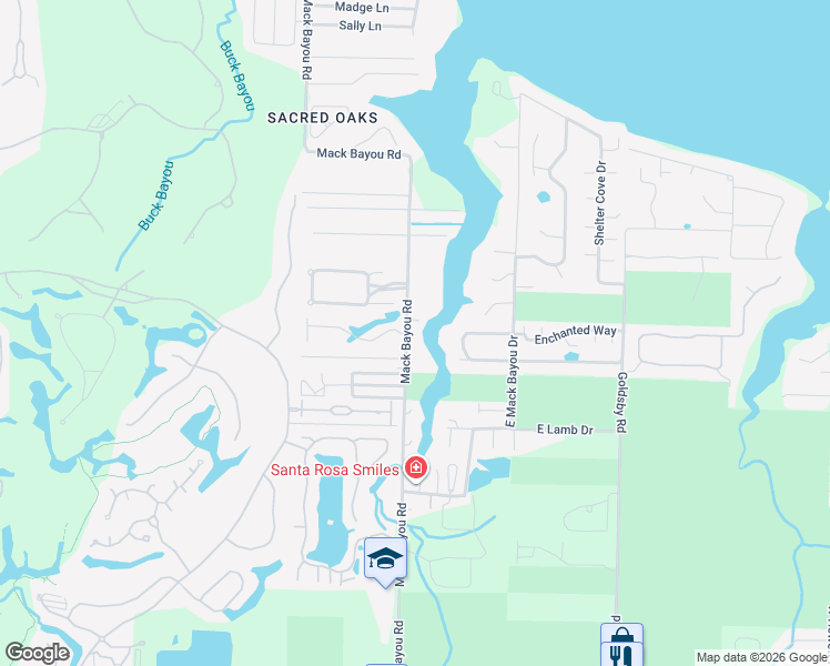 map of restaurants, bars, coffee shops, grocery stores, and more near 1174 Mack Bayou Road in Santa Rosa Beach