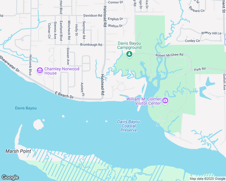 map of restaurants, bars, coffee shops, grocery stores, and more near 703 East Beach Drive in Ocean Springs