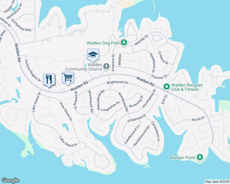 map of restaurants, bars, coffee shops, grocery stores, and more near 3226 Glen Forest Road in Montgomery