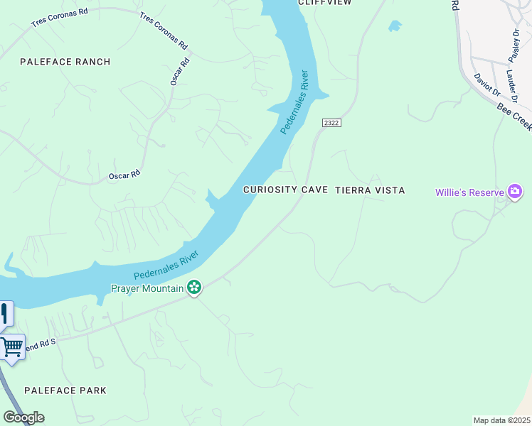 map of restaurants, bars, coffee shops, grocery stores, and more near 2204 Pace Bend Road South in Spicewood