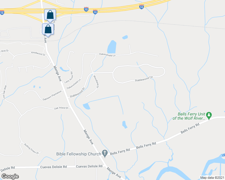 map of restaurants, bars, coffee shops, grocery stores, and more near 23540 Stablewood Circle in Pass Christian