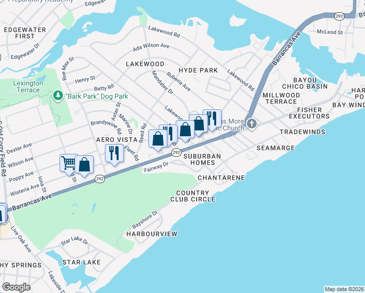 map of restaurants, bars, coffee shops, grocery stores, and more near in Warrington