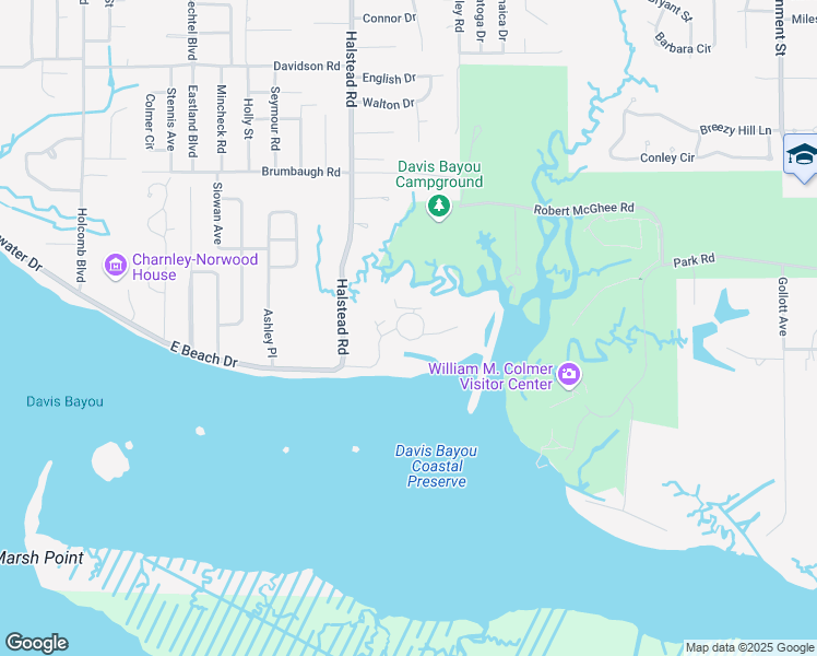map of restaurants, bars, coffee shops, grocery stores, and more near 703 East Beach Drive in Ocean Springs