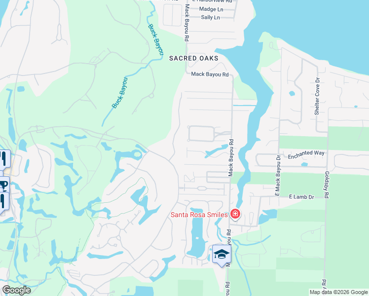 map of restaurants, bars, coffee shops, grocery stores, and more near 334 Carson Oaks Lane in Santa Rosa Beach