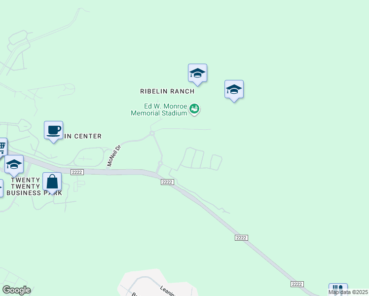 map of restaurants, bars, coffee shops, grocery stores, and more near 9415 McNeil Drive in Austin