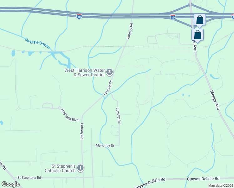 map of restaurants, bars, coffee shops, grocery stores, and more near 7482 Lobouy Road in Pass Christian