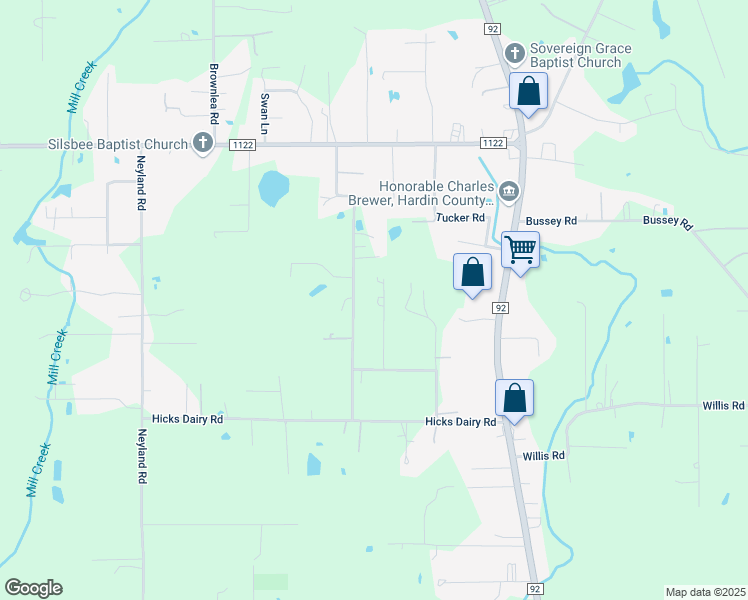 map of restaurants, bars, coffee shops, grocery stores, and more near 2200 Alexander Road in Silsbee