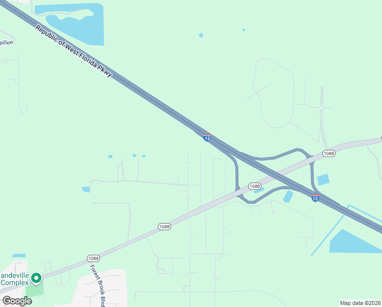 map of restaurants, bars, coffee shops, grocery stores, and more near 66166 Hickory Street in Mandeville
