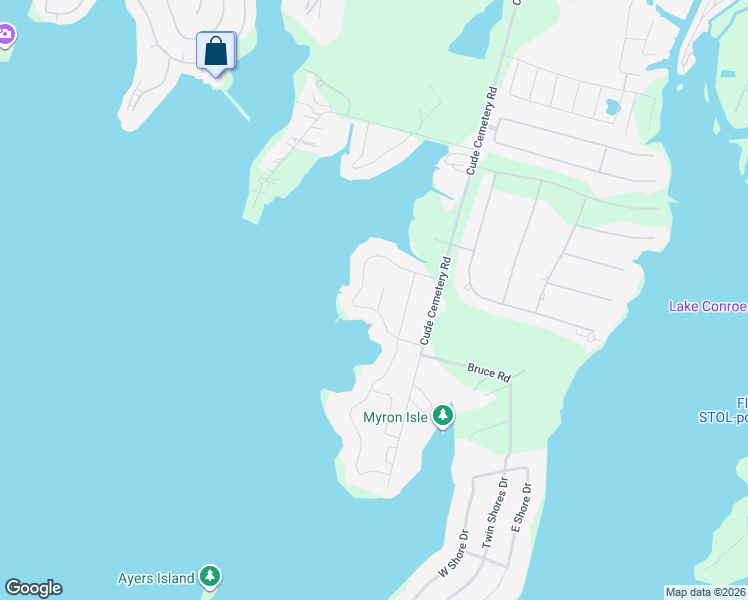map of restaurants, bars, coffee shops, grocery stores, and more near 10445 Summit Drive in Willis