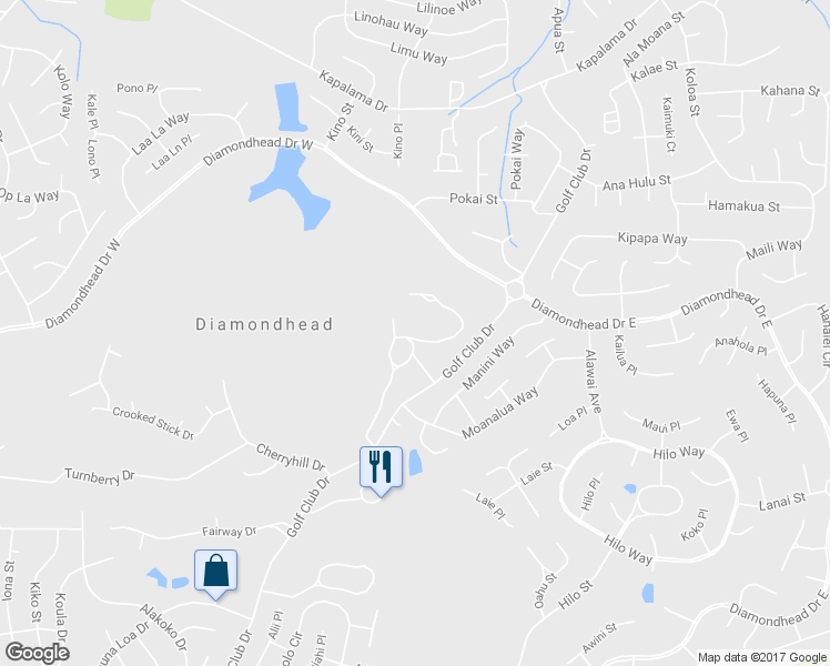 map of restaurants, bars, coffee shops, grocery stores, and more near 275 Highpoint Drive in Diamondhead