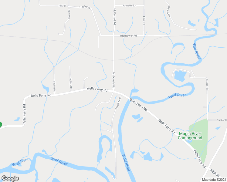 map of restaurants, bars, coffee shops, grocery stores, and more near 7401 McDonald Road in Pass Christian