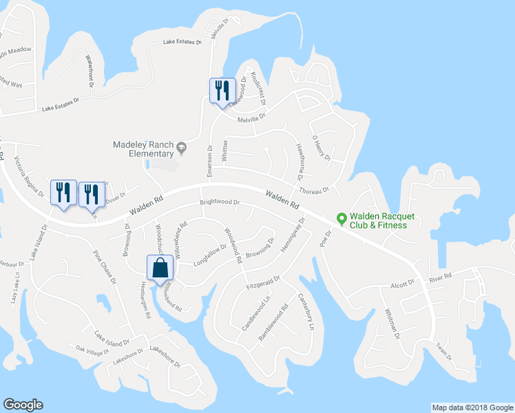 map of restaurants, bars, coffee shops, grocery stores, and more near 12134 Brightwood Drive in Montgomery