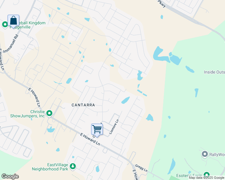 map of restaurants, bars, coffee shops, grocery stores, and more near 3521 Ortman Drive in Pflugerville