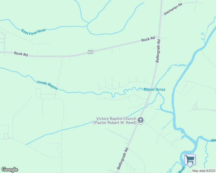 map of restaurants, bars, coffee shops, grocery stores, and more near 4920 Bayou Shores Drive in Coden