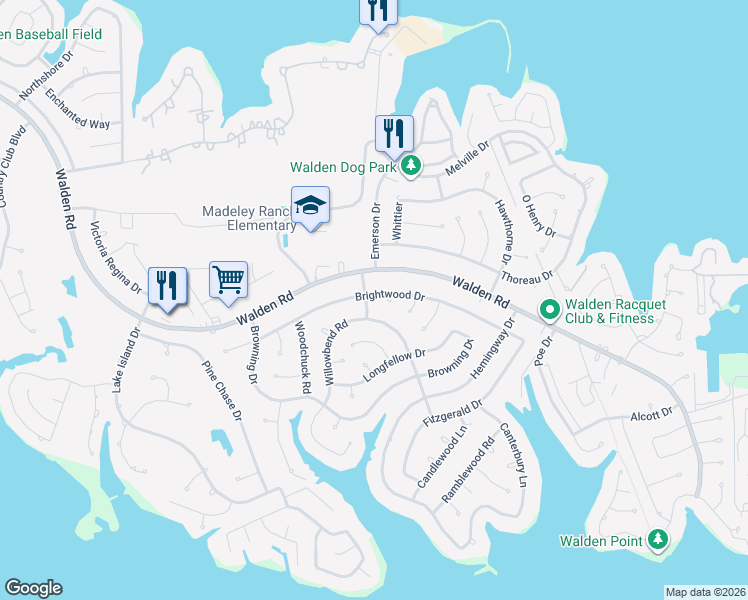 map of restaurants, bars, coffee shops, grocery stores, and more near 3314 Emerson Drive in Montgomery