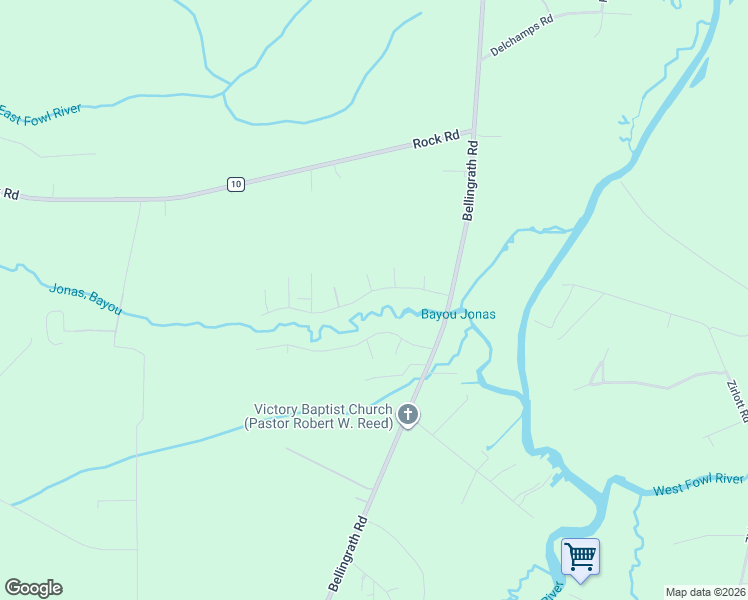 map of restaurants, bars, coffee shops, grocery stores, and more near 4785 Bayou Shores Drive in Coden