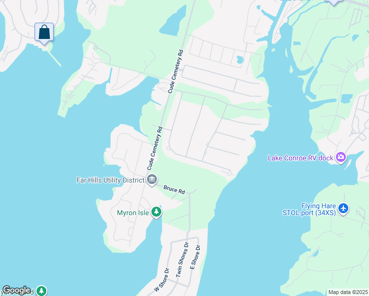 map of restaurants, bars, coffee shops, grocery stores, and more near 10871 Dauphine Street in Willis