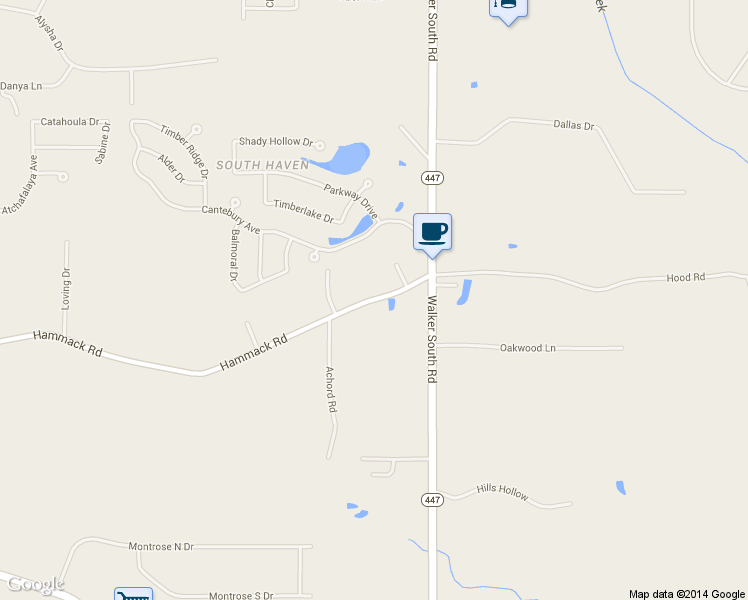 map of restaurants, bars, coffee shops, grocery stores, and more near 13742 Hammack Road in Denham Springs