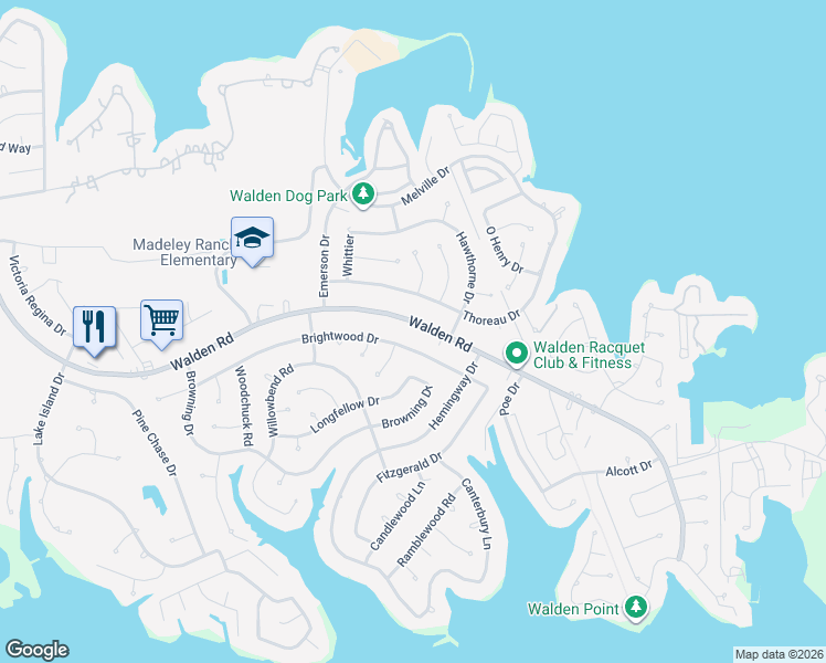 map of restaurants, bars, coffee shops, grocery stores, and more near 12134 Brightwood Drive in Montgomery